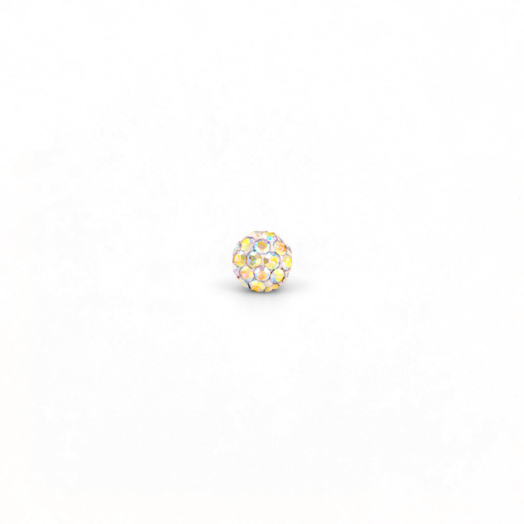 Sensitive Sterilized Fireball Fashion Studs - AB Crystal - 4.5mm - Stainless Steel