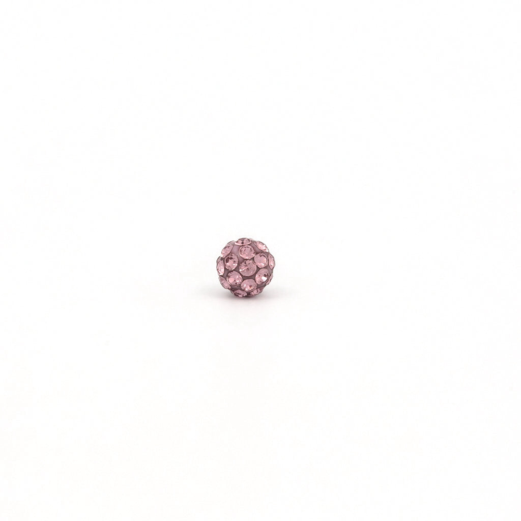 Sensitive Puff Pad Fashion - Fireball - 4.5mm - Light Amethyst Crystal - Stainless Steel