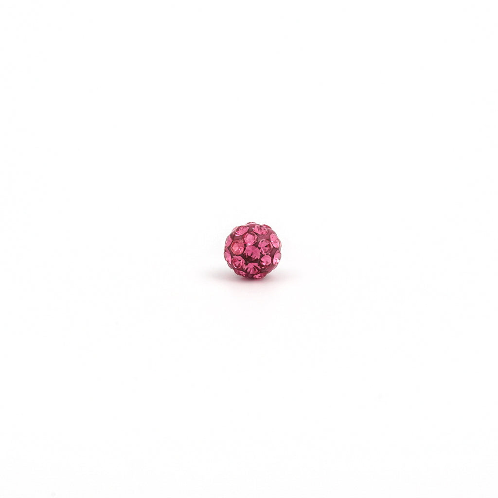 Sensitive Puff Pad Fashion - Fireball - 4.5mm - October Rose Crystal - Stainless Steel
