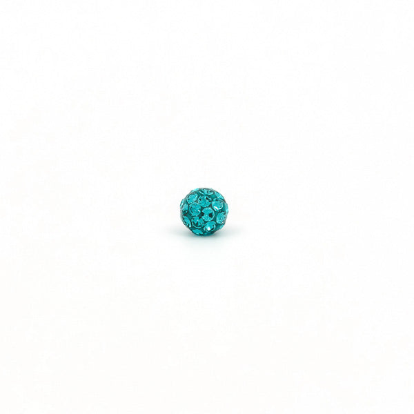 Sensitive Puff Pad Fashion - Fireball - 6mm - December Blue Zircon - Stainless Steel