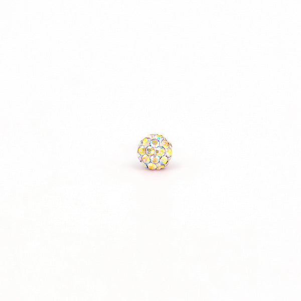 Sensitive Puff Pad Fashion - Fireball - 4.5mm - Ab Crystal - Stainless Steel