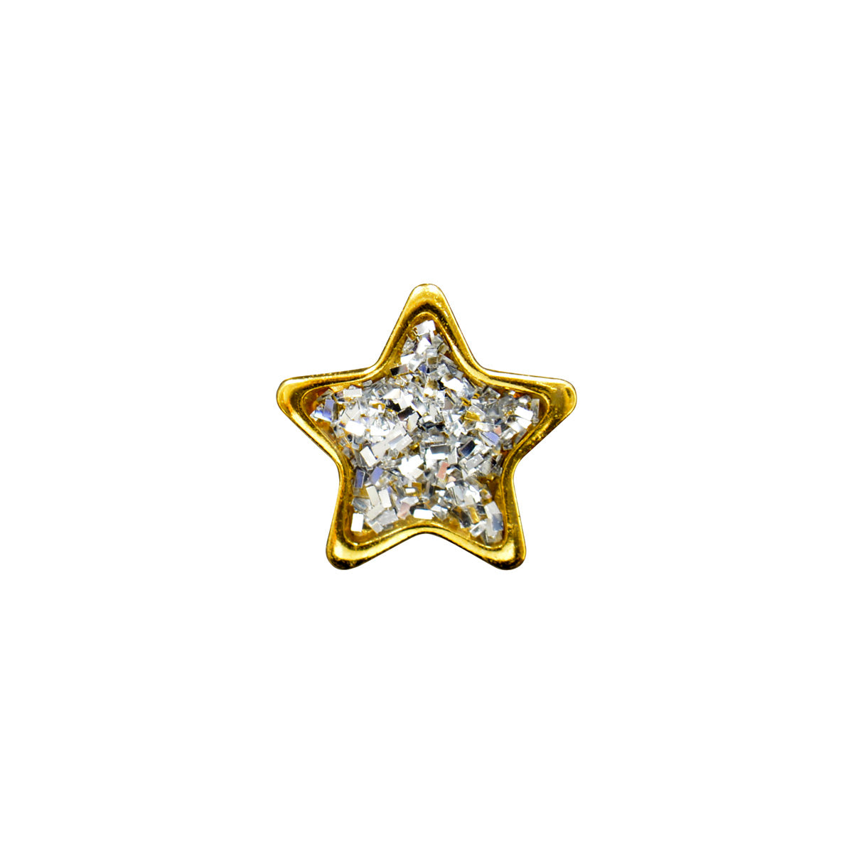 Sensitive Puff Pad Fashion - Clear Glitter Star