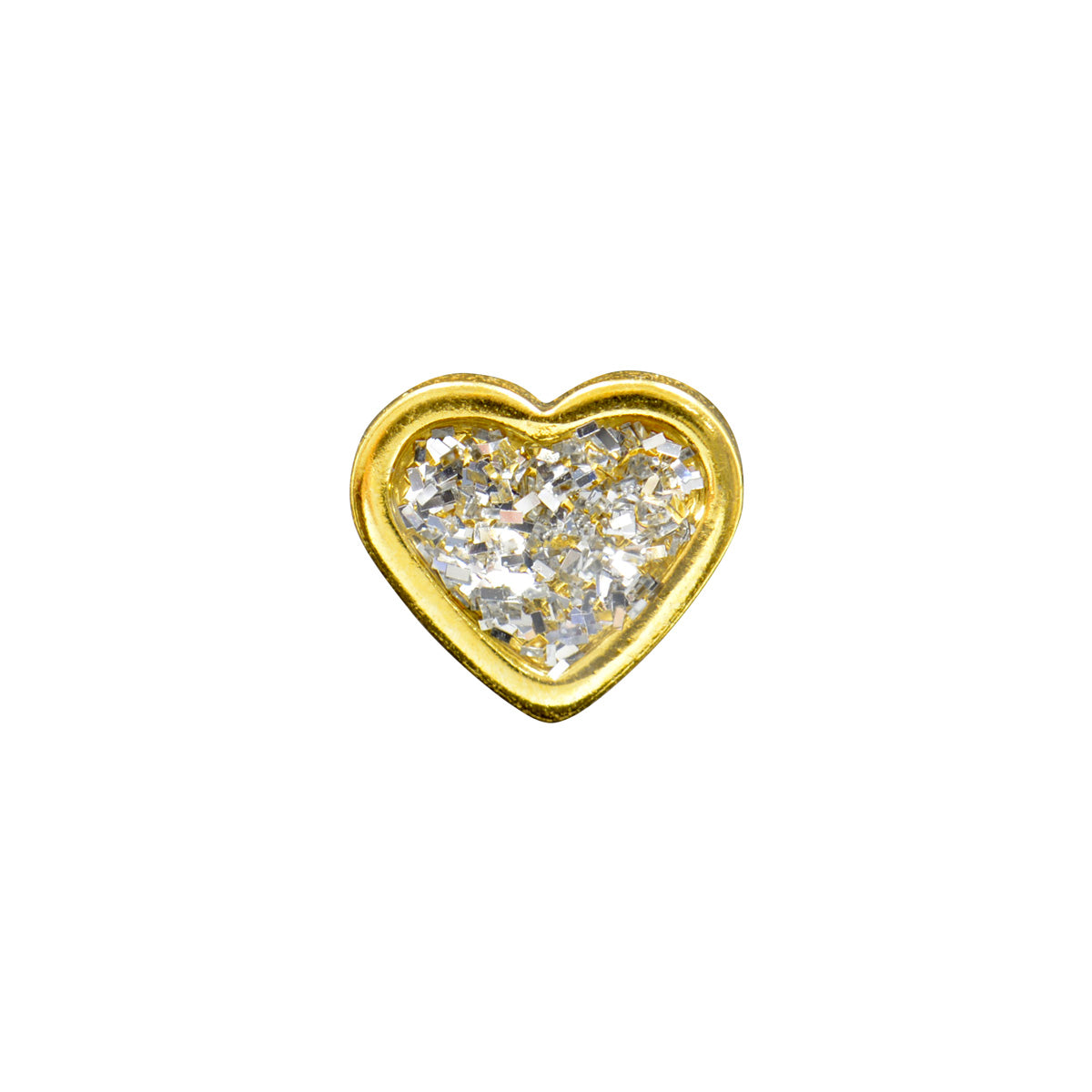 Sensitive Puff Pad Fashion - Clear Glitter Heart