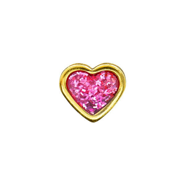 Sensitive Puff Pad Fashion - Pink Glitter Heart