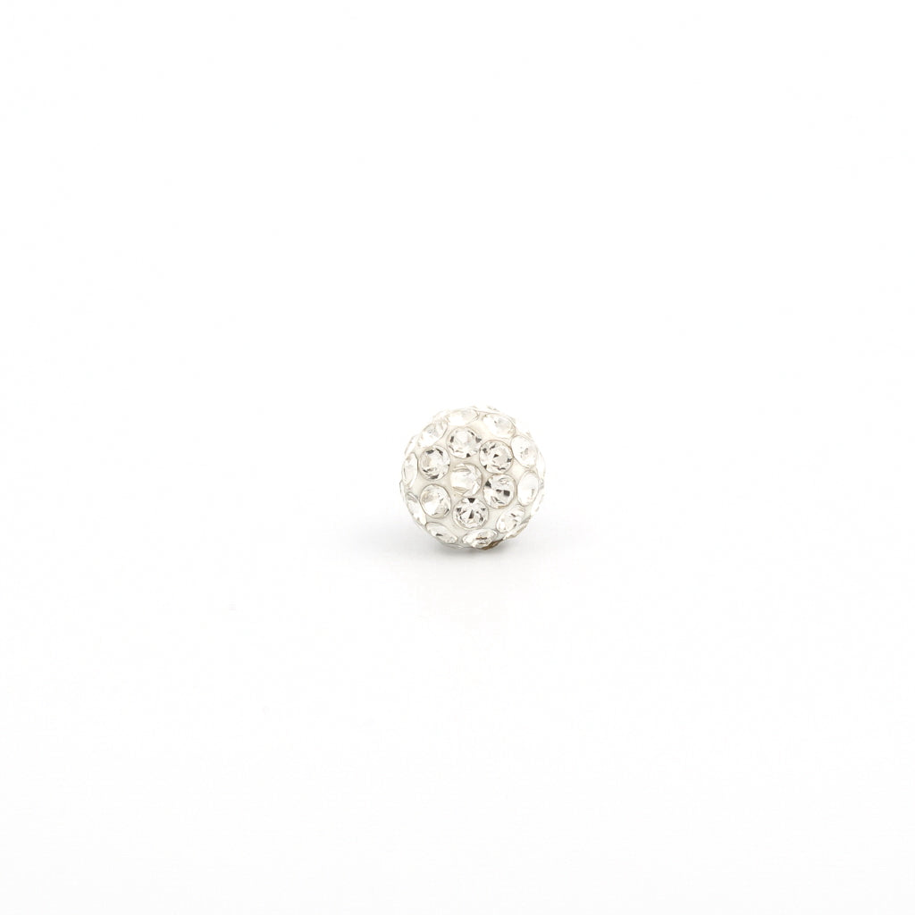 Sensitive Puff Pad Fashion - Fireball - 6mm - April Crystal - Stainless Steel