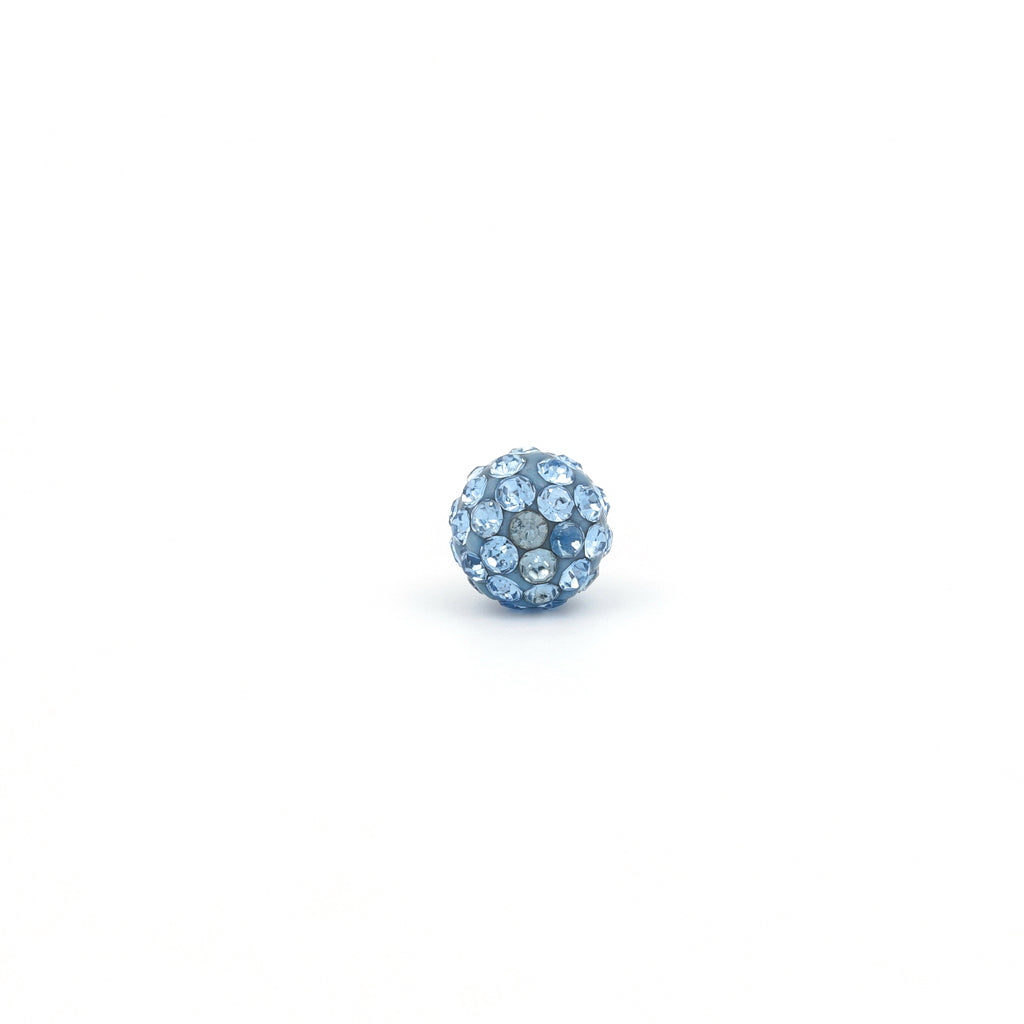 Sensitive Puff Pad Fashion - Fireball - 6mm - Light Sapphire Crystal - Stainless Steel