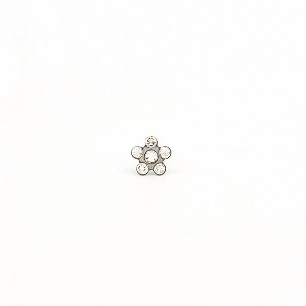 Sensitive Puff Pad Fashion - Daisy - April Crystal - Stainless Steel