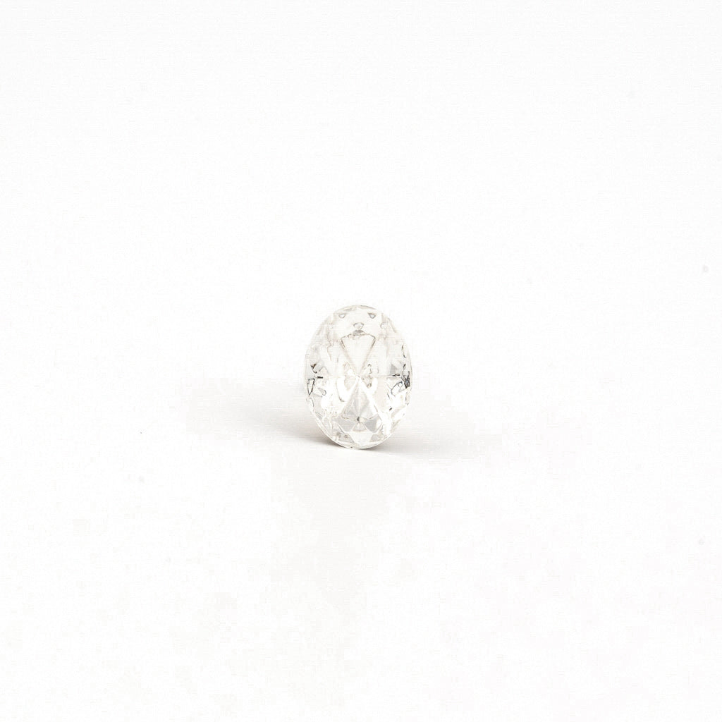 Sensitive Puff Pad Fashion - Austrian Crystal - 8X6mm - Gold Plated
