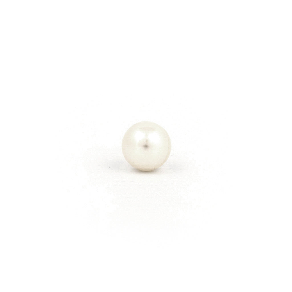 Sensitive Puff Pad Fashion - 7mm - White Pearl - Gold Plated