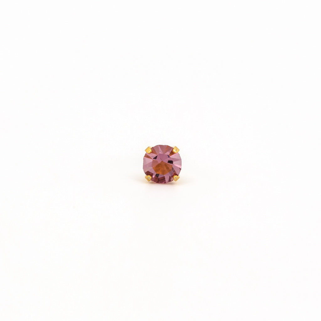 Sensitive Puff Pad Fashion - 5mm - June Alexandrite Crystal - Gold Plated