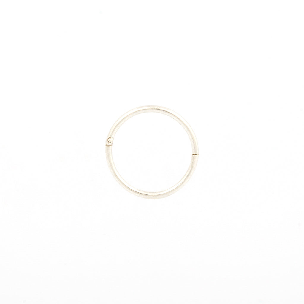 Sensitive Puff Pad Fashion - 18Ga 3/8 - Smooth Hinged Hoop - Stainless Steel