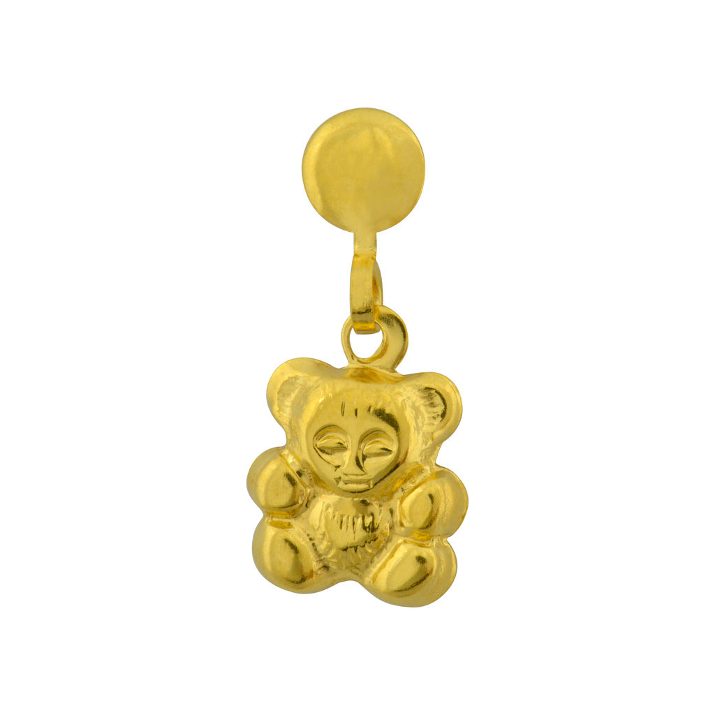 Tiny Tips Drop Teddy Bear Studs - Gold Plated