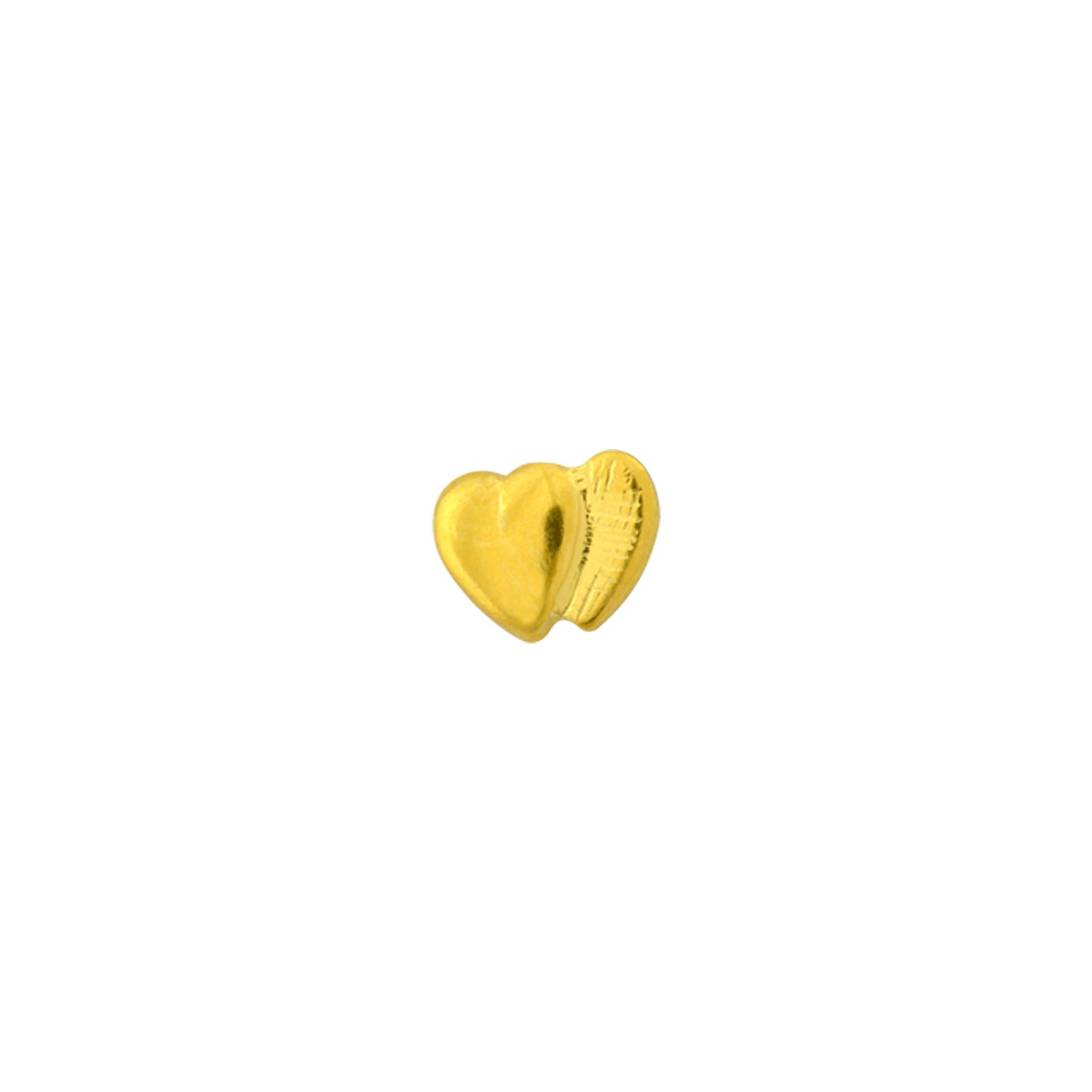 Tiny Tips Double Heart Studs - Gold Plated