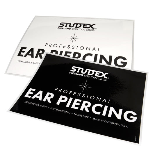 "Professional Ear Piercing" Sign