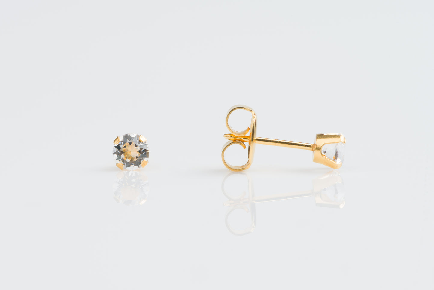 Prong Set Cubic Zirconia System 75™ Piercing Studs