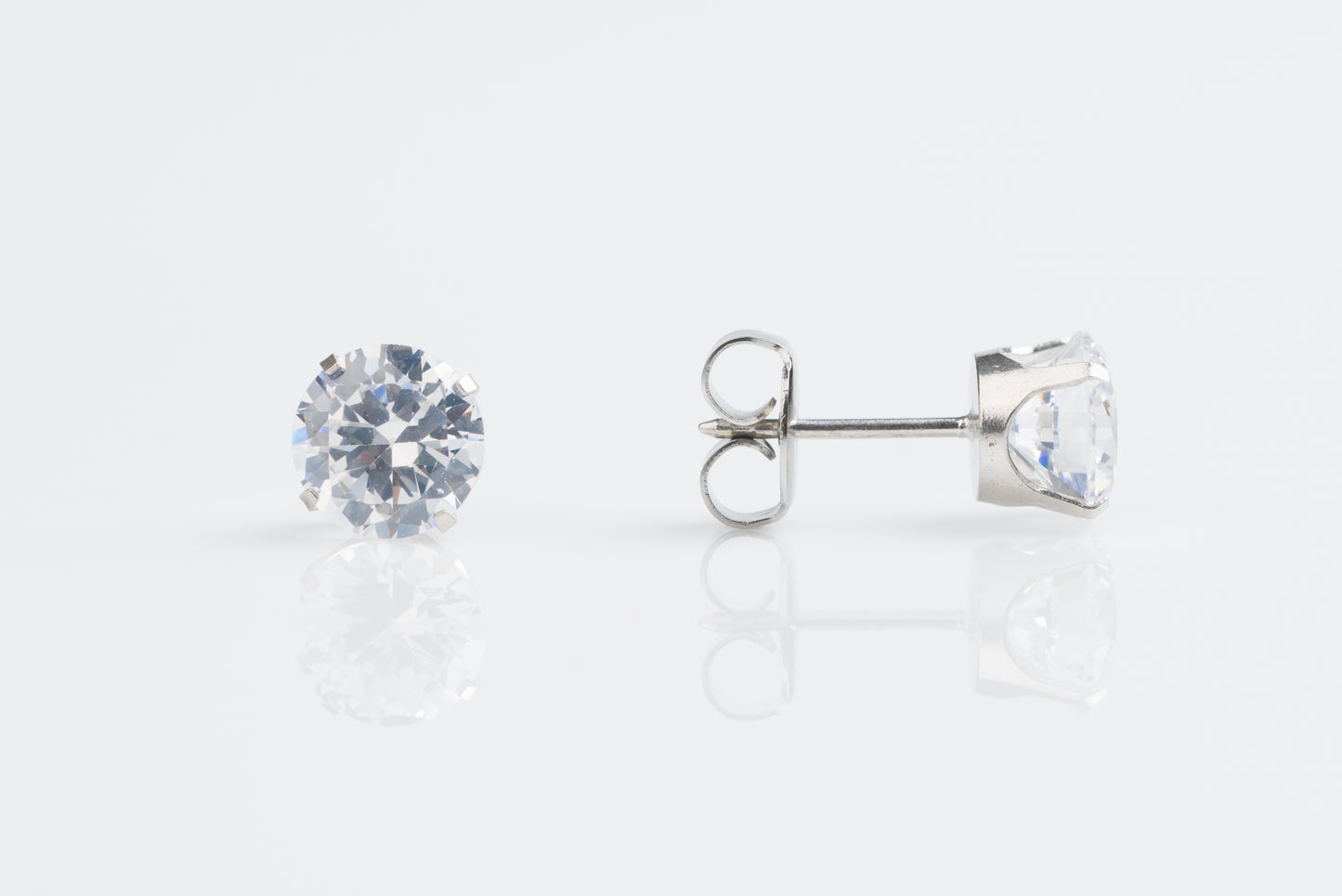 Prong Set Cubic Zirconia System 75™ Piercing Studs