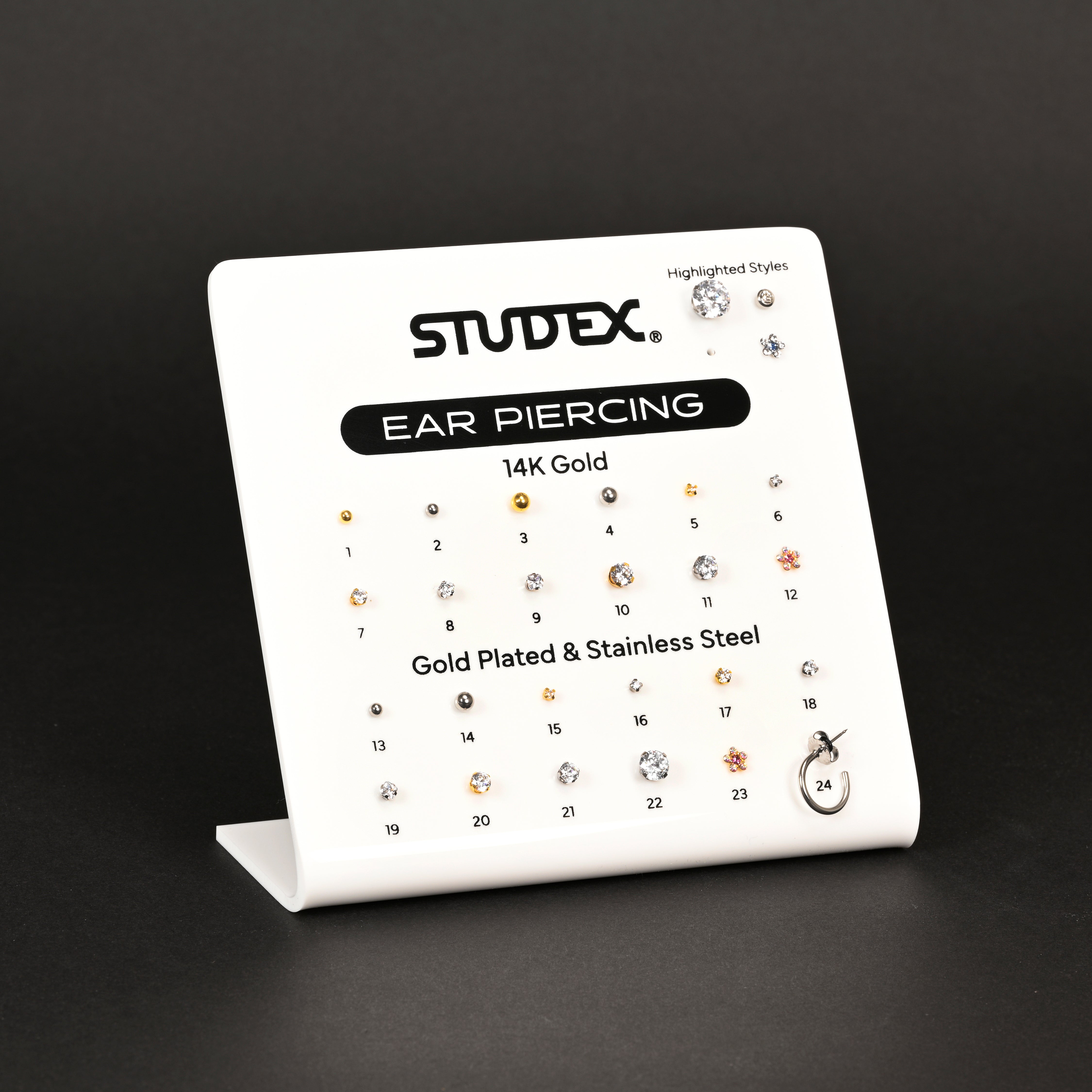 System 75 14K Gold & Stainless Steel Display – STUDEX®