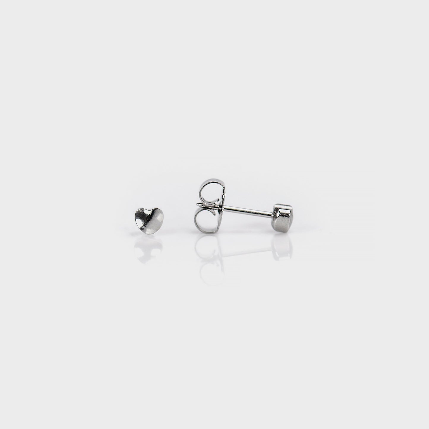 System 75™ Heart Piercing Studs - 4mm - Stainless Steel