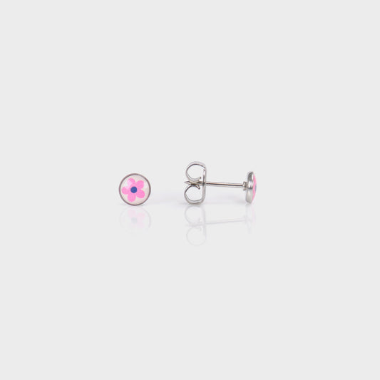 System 75™ Pink Daisy Piercing Studs - Stainless Steel