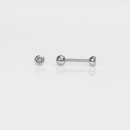 Barbell 3mm 3/8" 16 Gauge Crystal System 75™ Piercing Studs