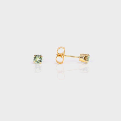 System 75™ Prong Set Birthstone Piercing Studs - 4mm - Crystalite Crystal - 14K Yellow Gold