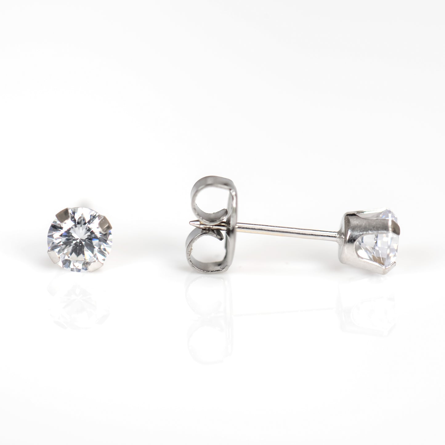 Prong Set Cubic Zirconia System 75™ Piercing Studs