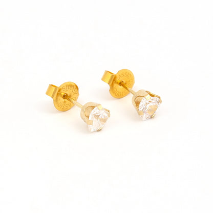 System 75™ Heart Piercing Studs - 5mm - 14K Yellow Gold