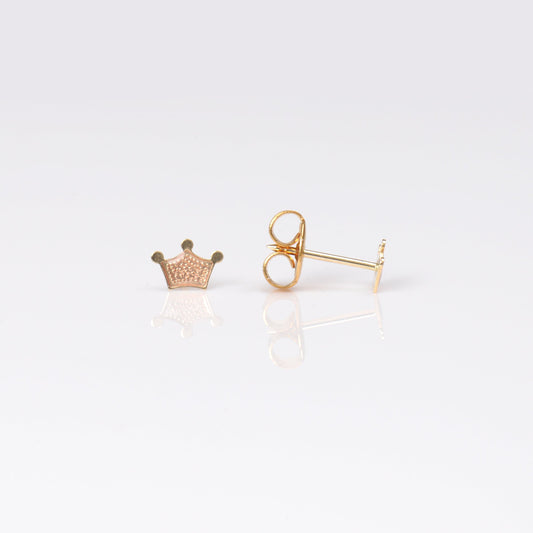 System 75™ Micro Mini Piercing Studs - Crown - 14K Yellow Gold