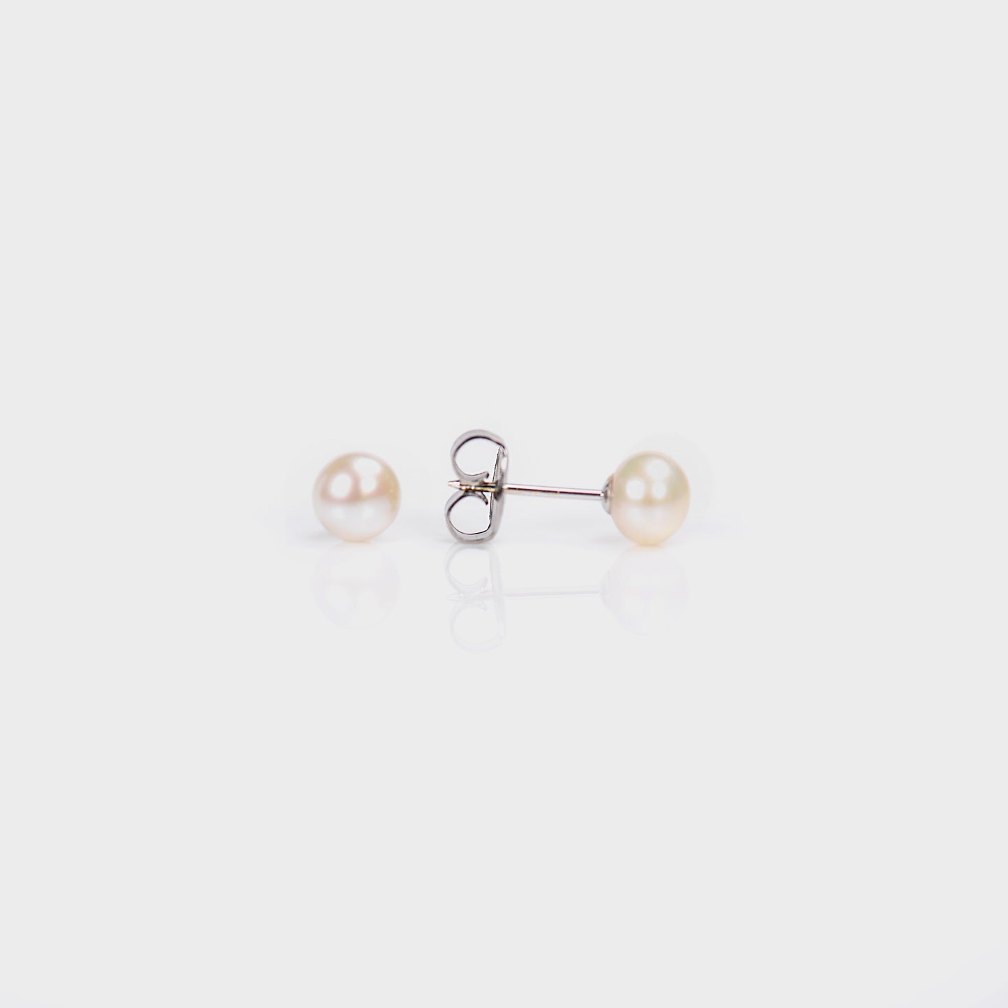 System 75™ Genuine Pearl Piercing Studs - 5mm - 14K White Gold