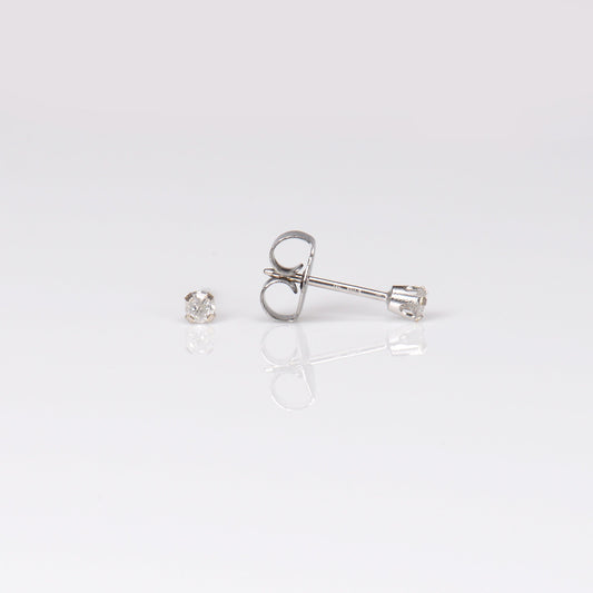 System 75™ Prong Set Natural Diamond Piercing Studs - 8 point - 14K White Gold