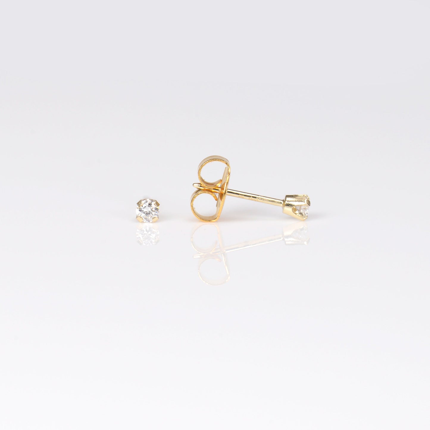 System 75™ Lab Created Diamond Piercing Studs - 5 points - 14K Yellow Gold