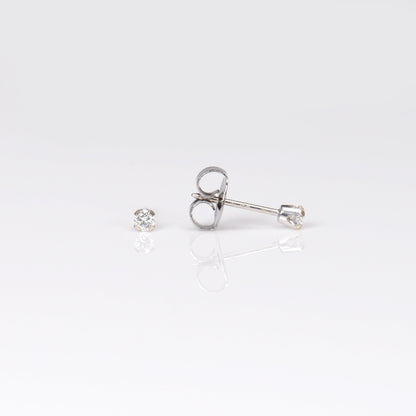 System 75™ Lab Created Diamond Piercing Studs - 8 points - 14K White Gold