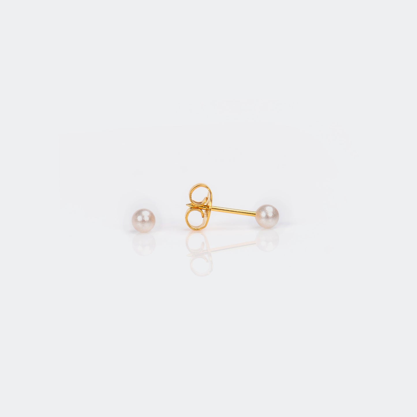 System 75™ White Pearl Piercing Studs - Gold Plated