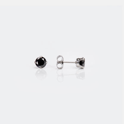 Prong Set Black Cubic Zirconia System 75™ Piercing Studs