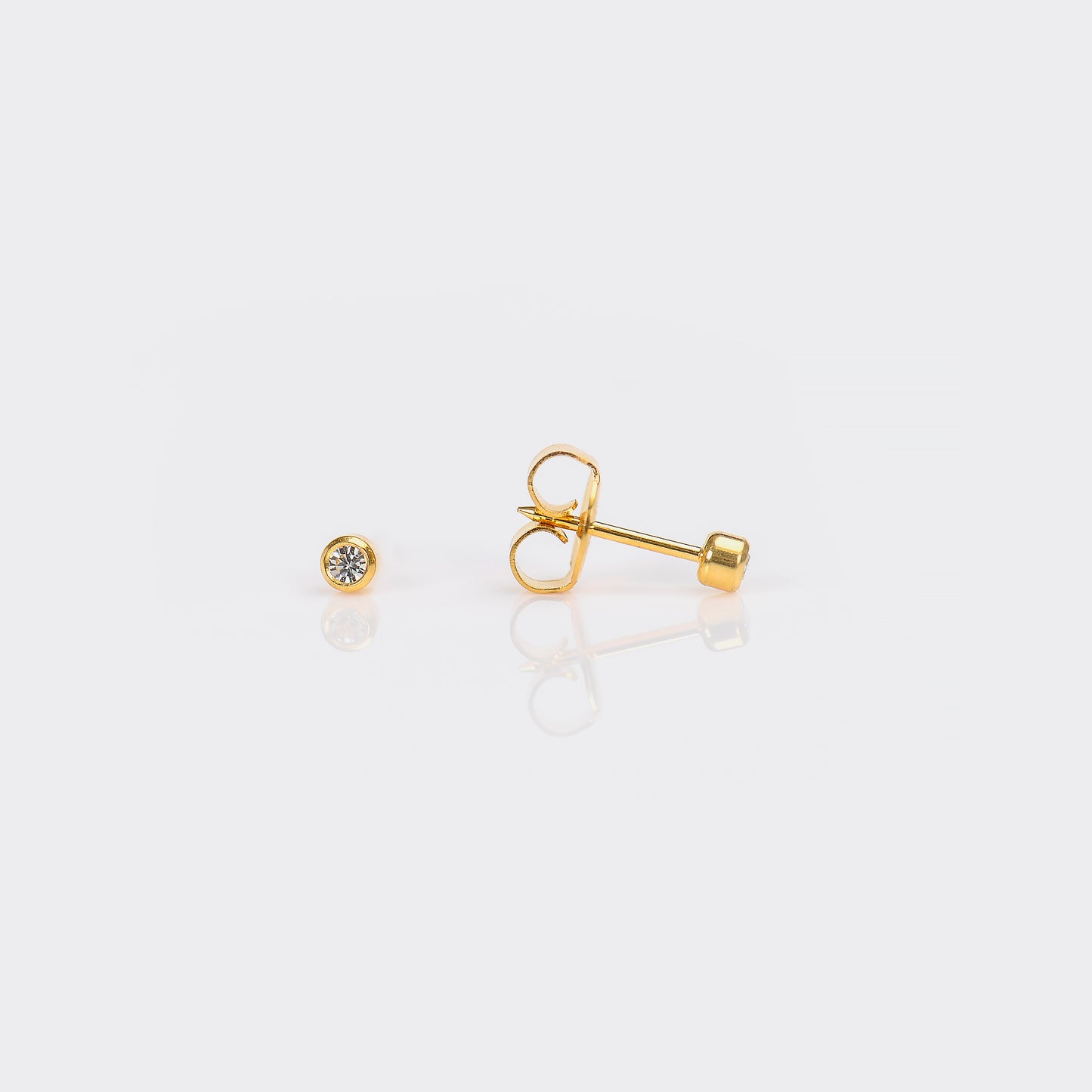 Bezel Setting System 75™ Baby Post Piercing Studs