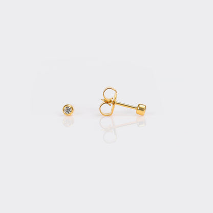 Bezel Setting System 75™ Baby Post Piercing Studs