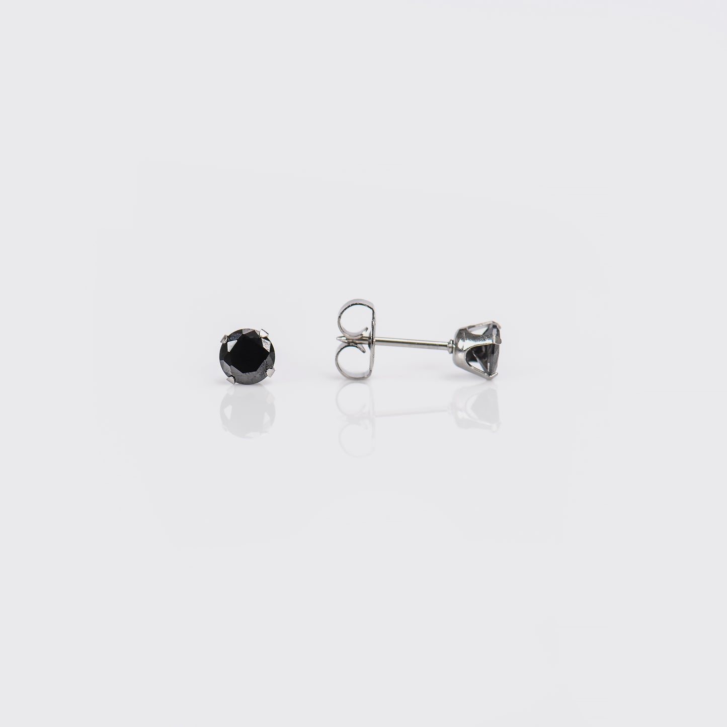 Prong Set Black Cubic Zirconia System 75™ Piercing Studs