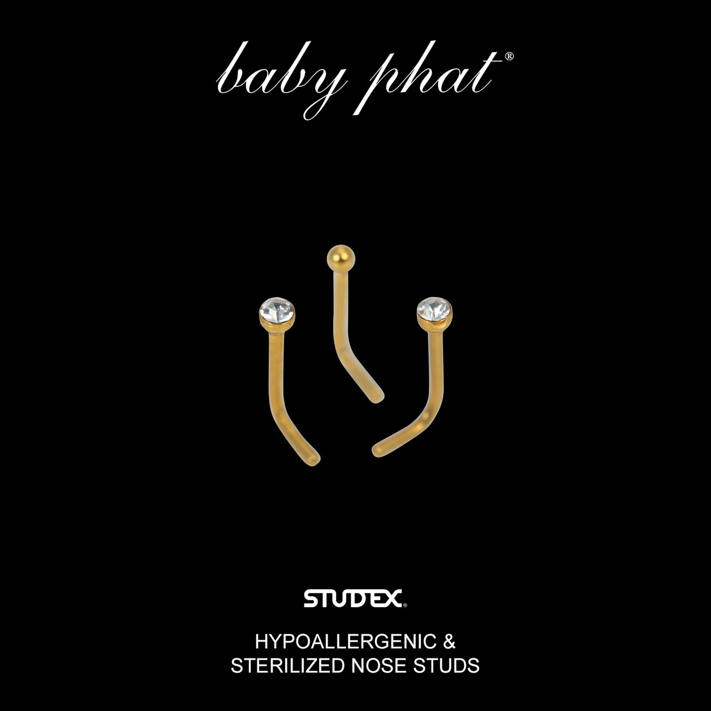 Baby Phat Multi-Pack Nose Jewelry - Gold Plated