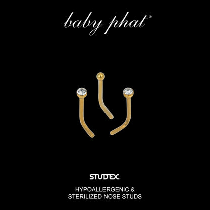 Baby Phat Multi-Pack Nose Jewelry - Gold Plated