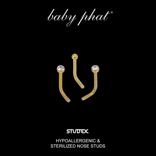 Baby Phat Multi-Pack Nose Jewelry - Gold Plated