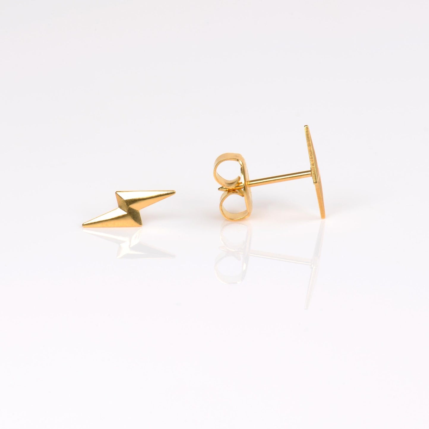 System 75™ Lightning Bolt Piercing Studs - Gold Plated