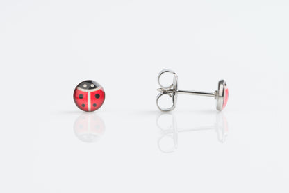 System 75™ Lady Bug Piercing Studs - Stainless Steel