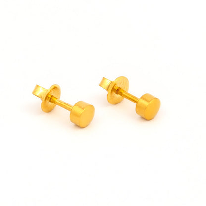 Ball Polished Universal Flatpack Piercing Studs - Gold Plated - Large Adaptor