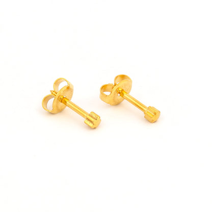 Star Universal Flatpack Piercing Studs - Gold Plated - Mini Adaptor