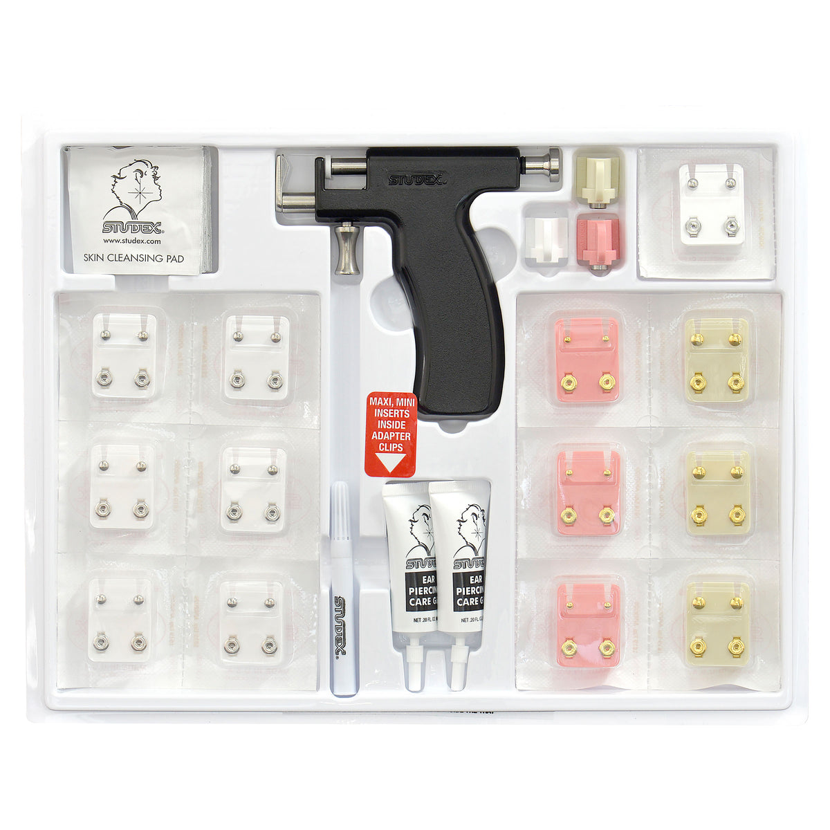 Piercing Box Kit Universal Piercing Device Starter Kit (12 Pair Flatpack) – STUDEX®