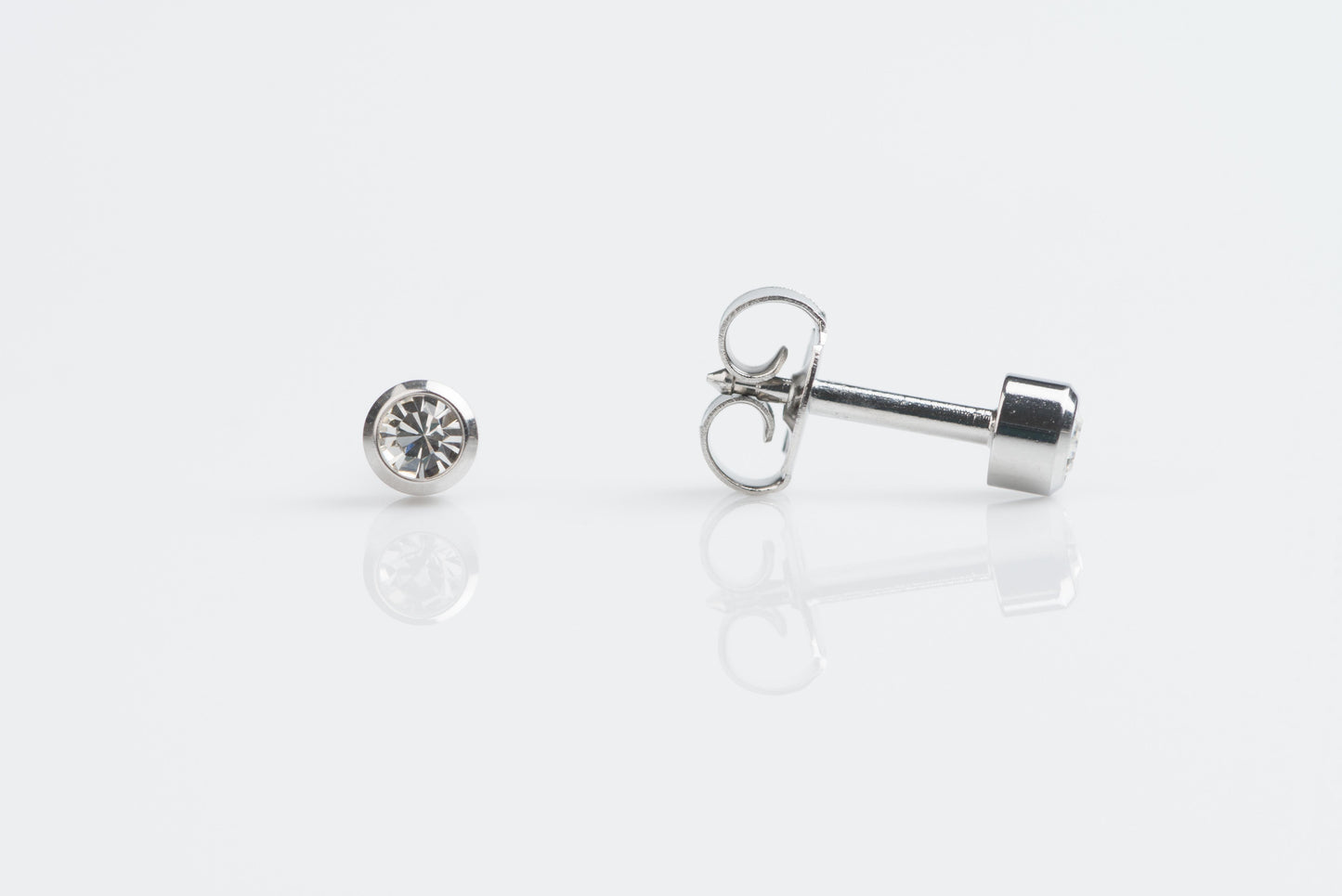 Bezel Crystal Universal Select Carded Piercing Studs