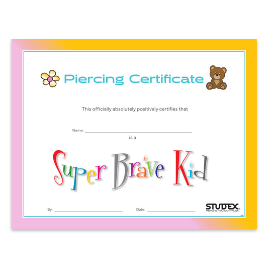 Brave Kid Certificate