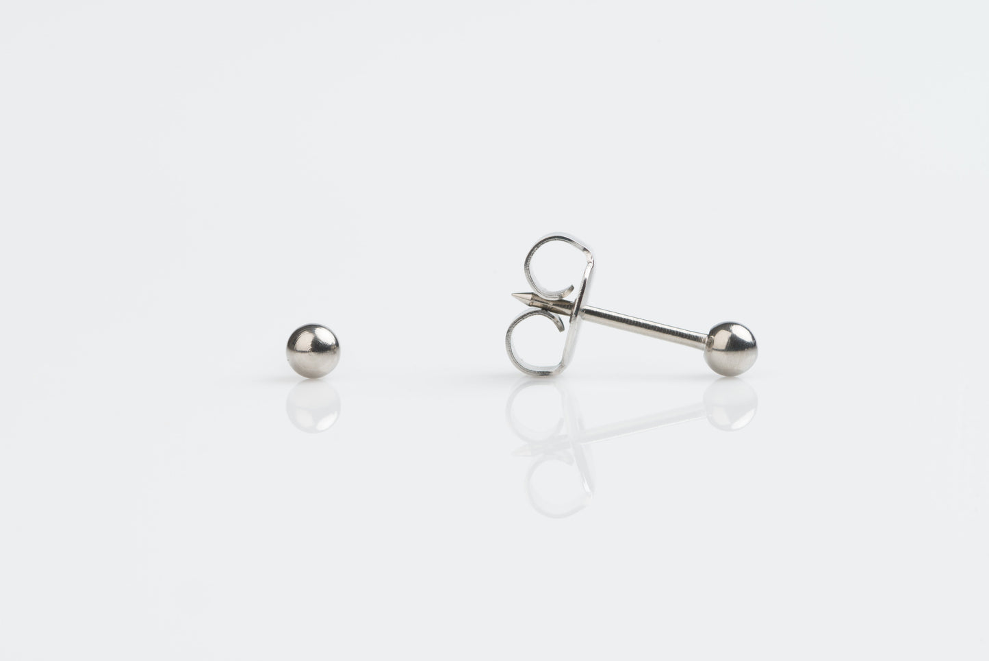 System 75™ Ball Piercing Studs - 3mm - Regular Post - Titanium