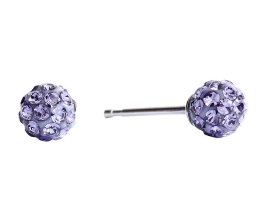 Sensitive Sterilized Fireball Fashion Studs - Tanzanite - 4.5mm - Stainless Steel