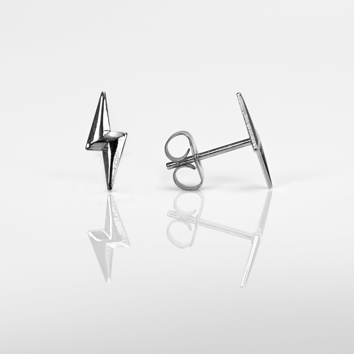 Sensitive Sterilized Fashion Lightning Bolt Studs - Stainless Steel